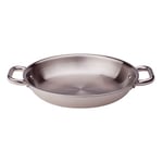 Pentole Agnelli ALIX110ALIN32 Casserole avec 2 Poignées en Acier, Aluminium-Acier Trilaminé pour Induction, Acier Inoxydable, 32 cm