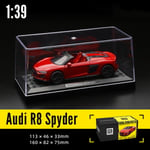 CCA 1:43 Toyota SUPRA BMW M850I Audi r8 Spyder Mercedes-Benz G350D automalli kypärällä akryylilaatikko metalliseos autolelu