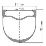 Dt Swiss Grc 1400 Dicut 30 27.5´´ Cl Disc Tubeless Grus Bakhjul