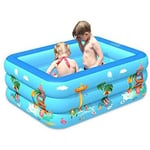 Piscine Gonflable Famille Enfant Rectangulaire Plastique Jardin - Hors-sol