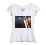 T-Shirt Femme Col Echancré Queen Freddie Mercury Wembley Rock 80's Live Roi Couronne