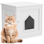 BAKAJI Niche à Chat pour Animaux domestiques en Bois de Jardin, lit pour Chat, Meuble à litière Polyvalent, Armoire nid pour Chats, Chiens, Dimensions 51 x 48 x 52 cm