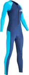 CRESSI Wahoo Lady Monopiece Wetsuit Blue/Azure 2mm S/2 - Women's One-piece Wetsuit in Premium Neoprene 1.5/2mm and Elastane Perfect for Various Water Activities, Blue/Azure, S/2