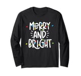 Merry And Bright Christmas Lights Family Pajama Xmas Holiday Long Sleeve T-Shirt