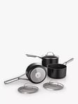 Ninja ZEROSTICK Essentials Aluminum Non-Stick Saucepan & Lid Set, 3 Piece