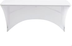 Housse De Table De Jardin Imperméable Blanche - Protection De Table Élastique 180 X 76 X 76 Cm - Housse De Meuble De Jardin Résistante Avec Attache De Renfort