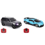 CMJ RC Cars TM Range Rover Sport Remote Control Car 1:24 scale & Bugatti Divo Blue Remote control Radio Car 1:24 Officially Licensed 1:24 Scale Working Lights 2.4Ghz