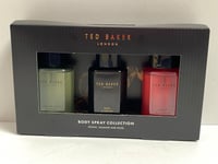 TED BAKER Body Spray Trio Collection Peony Jasmine & Rose Gift Set 50ml x 3