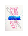 Wee Blue Coo Quote Desiderata Snippet Right To Be Here Child Wall Art Print