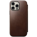 Nomad iPhone 16 Pro Max Modern Horween Leather Folio MagSafe Rustic Brun