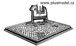 PLUS MODEL - Miniature house ruin to assemble and paint dimensions length 8 c...