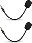 Lot de 2 micros de jeu de rechange pour casque Razer Barracuda X sur PS4, PS5, Xbox One, PC, microphone à perche amovible de 3,5 mm