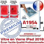 Vitre Tactile iPad A1954 Blanc Ecran Assemblé Nappe Bouton HOME Adhésif Prémonté