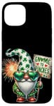 iPhone 15 Plus Happy St Paddys Day Gnomes With St Patricks Day Shamrock Case