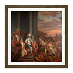 Artery8 Bol King Cyrus Treasure Looted Temple Jerusalem Square Wooden Framed Wall Art Print Picture 16X16 Inch