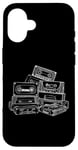 Coque pour iPhone 16 Love Retro Mixtape 80's Blank Cassette Tape Shirt Cadeaux