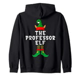 The Professor Elf Funny Christmas Xmas Matching Family Group Zip Hoodie