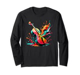 Splash Art Cello Instrument Orchestra Cellist Cellists Long Sleeve T-Shirt