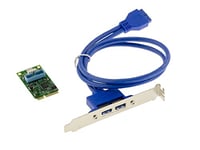 KALEA-INFORMATIQUE Carte Mini PCI Express MiniPCIE 2 Ports USB 3.0 (USB3 SUPERSPEED 5Gbps) avec Chipset Via - avec Equerre vers 2X USB A