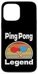 Coque pour iPhone 13 Pro Max Funny Ping Pong Legend Lover Game Winner Retro Humour