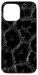 Coque pour iPhone 13 Pro Max Accessoire de téléphone motif guépard imprimé léopard noir pour