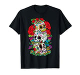 Sugar Skull Shirt For Women Girls Mexican Day Of The Dead T-Shirt