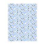 Marimekko Pieni Unikko tyg bomull White-light blue-dark blue