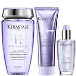 Kérastase Blond Absolu Shampoo, Conditioner and Oil Hair Routine for Lightened or Highlighted Hair