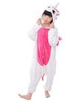 LATH.PIN Animal Pyjama Kiguruma Combinaison Vêtement de Nuit Cosplay Costume Déguisement pour Enfant Unisex, Rose, Taille 125