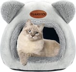 TUAKIMCE Cat Beds for Indoor Cats, Cat Cave Bed Igloo, Cat Bed Tent House with