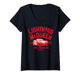 Disney Pixar Cars 3 Lightning McQueen Racing V-Neck T-Shirt