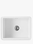 Clearwater Metro Large Single Bowl Ceramic Kitchen Sink, White