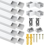 12 Pack Led Aluminum Profile for Philips Hue Led Strip Lights Etc,1M/3.3Ft