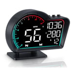 Tlily - Compteur de Vitesse gps Numérique Affichage Tête Haute Universel pour Voiture avec Vitesse mph Boussole Direction Fatigue Rappel de Conduite