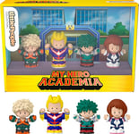 Little People Collector Coffret My Hero Academia en édition spéciale Issu de la série d’Animation, avec 4 Figurines présentées dans Une boîte à Exposer, pour Adultes et Fans, JFC79