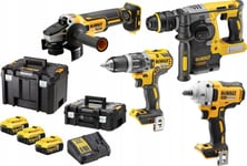 Dewalt Machines Batterisett Combo Li-Ion 18V/3X5,0Ah [Dck428p3t-Qw] Dcd796 + Dcf894 + Dcg405 + Dch273