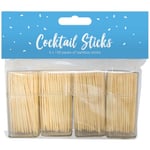 600 Party Cocktail Sticks - Bulk BBQ Party Food Picnic Wooden Toothpicks Olives