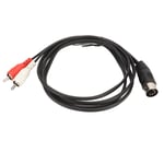 5 Pin Din Hane till 2 RCA Hane Kabel PVC Trådskydd 2 RCA till Din Ljudanslutningskabel för CD-spelare VCR DVD Phono LD