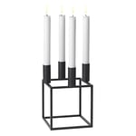 By Lassen, 10004, Kubus 4, Cube 4, Candleholder, Steel (Black)