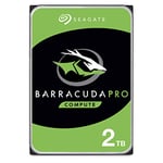 Seagate BarraCuda Pro 2 To, Disque dur interne HDD – 3,5" SATA 6 Gbit/s 7 200 tr/min, 128 Mo mémoire cache, pour PC, services de récupération des données – Ouverture facile (ST2000DMZ09)