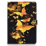 JIan Ying Case for Huawei MediaPad T5 10.1" Tablet Beautiful Patterns Protector Cover Gold butterflies