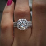 Fashion Smycken Bling Full Diamond Ring Rund Kubisk Zirkonia Bröllop Löfte Cocktail Ring CZ Diamant Flera Rader Ring Evighet