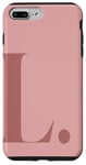 Coque pour iPhone 7 Plus/8 Plus Lettre L minimaliste personnalisable Girly