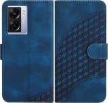 Coque Pour Oppo A77 5g / Oppo A57 5g / Oppo A57s 4g, Cuir Pu Etui Flip Portefeuille A Rabat Housse Avec [Antichoc] [Magnetique] [Porte Cartes] [Stand Fonction] Pour Oppo A77 5g - Bleu