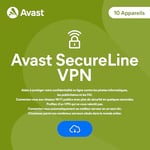 Avast SecureLine VPN 2024 - Réseau Privé Virtuel (VPN) pour la Protection de la Vie Privée - À Télécharger | 5 appareil | 1 An | PC/Mac | Code d'activation - envoi par email