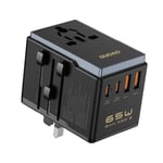 Dudao A65Pro Universal Travel Adapter BlackDudao A65Pro Universal Travel Adapter Black