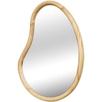 Sweeek - Miroir organique en bois de sapin 65cm épaisseur 3cm coloris naturel idéal entrée. chambre ou salle de bain