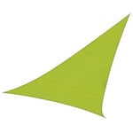 Perel Voile d'ombrage, Toile ombrage, Toile extérieure terrasse, imperméable, Protection Contre UV, 3 Anneaux en O en Acier Inoxydable, 5 x 5 x 5 m, 160 g/m², Polyester, Triangulaire, Vert Lime