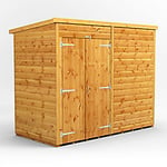 Power Garden Shed 84PPWDD Golden Brown 8x4