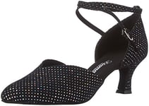 Diamant Damen Tanzschuhe 105-068-155, shoes femme - Schwarz (Schwarz/Multicolor), 37 1/3 EU